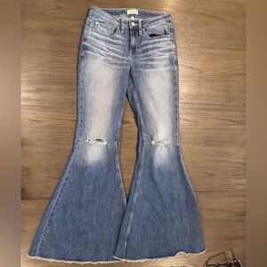 Shyanne Blue Flare Wide Leg Jeans